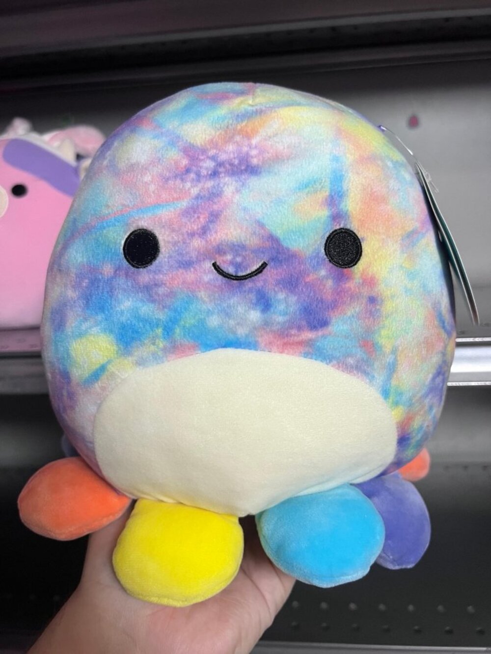 Squishmallows Pedi Rainbow Tie Dye Octopus Plush 8" Pastel Colors NWT